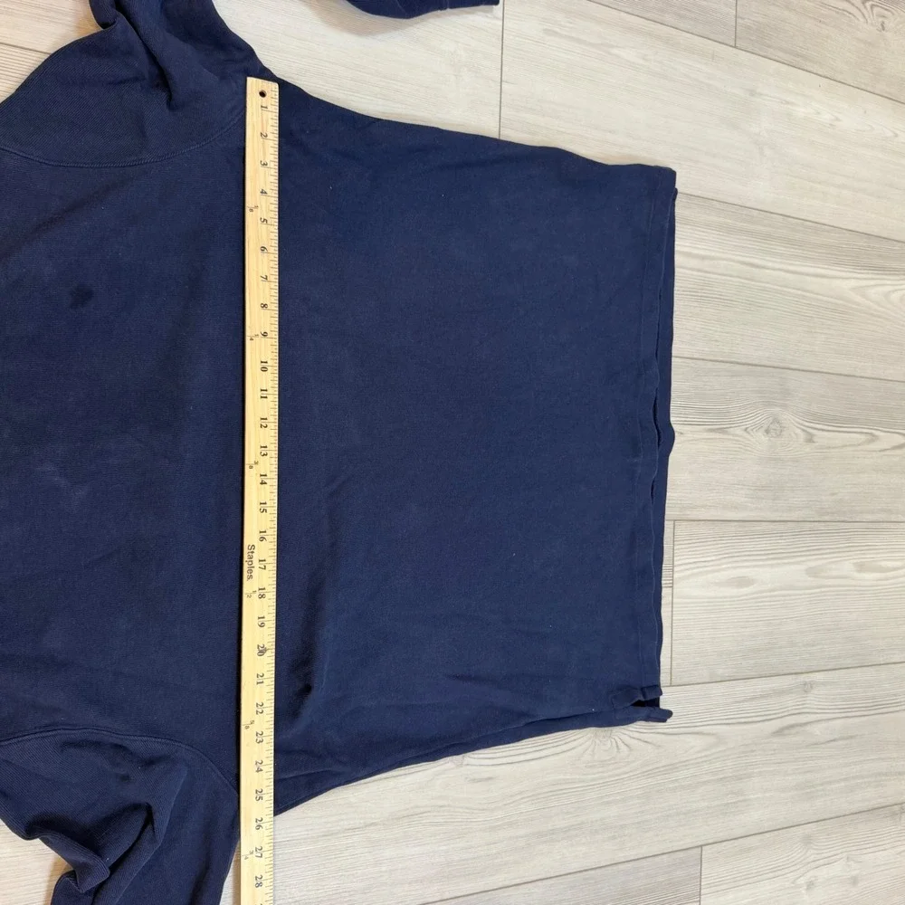 Polo Ralph Lauren Estate Rib Quarter Zip Pullover Navy Blue Mens XL